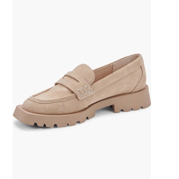 Dolce Vita Elias Loafer Tan Dune Suede Women’s Size 11 Penny Slot Lug Sole - Picture 9 of 16